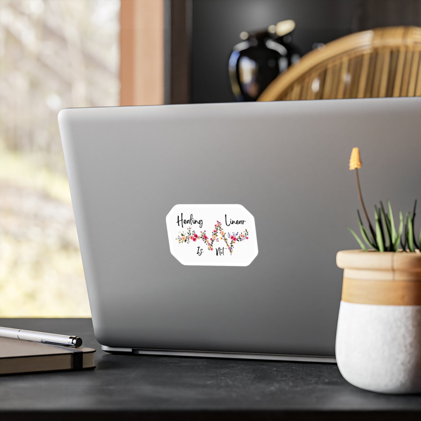 All-Weather Vinyl Decal: Healing Is Not Linear Floral