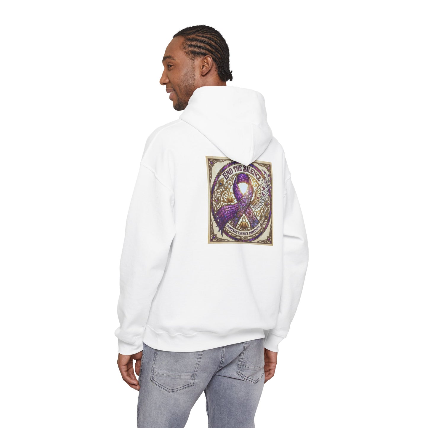 Pullover Hoodie: "End The Silence" Domestic Violence Awareness