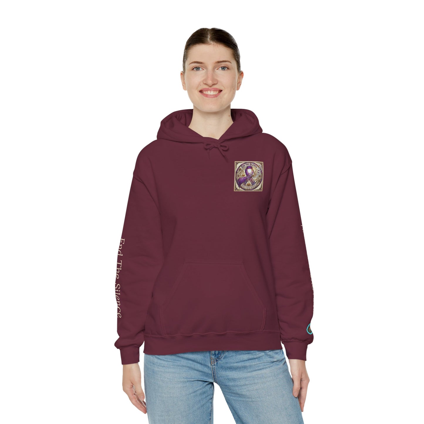Pullover Hoodie: "End The Silence" Domestic Violence Awareness