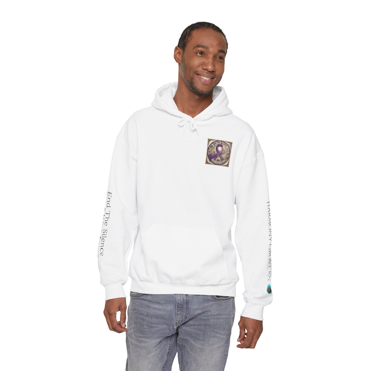 Pullover Hoodie: "End The Silence" Domestic Violence Awareness