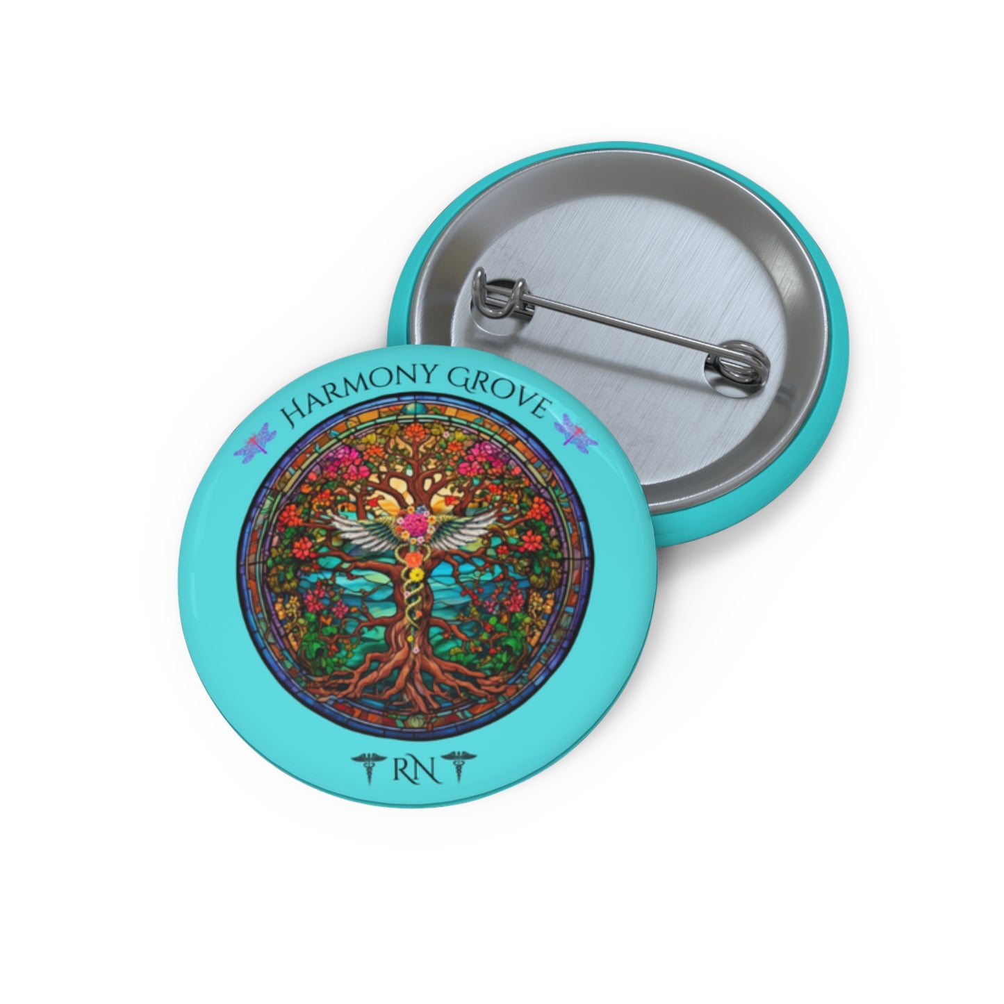 Harmony Grove Pin Buttons | Colorful Nature Design | Great for Gifts & Events