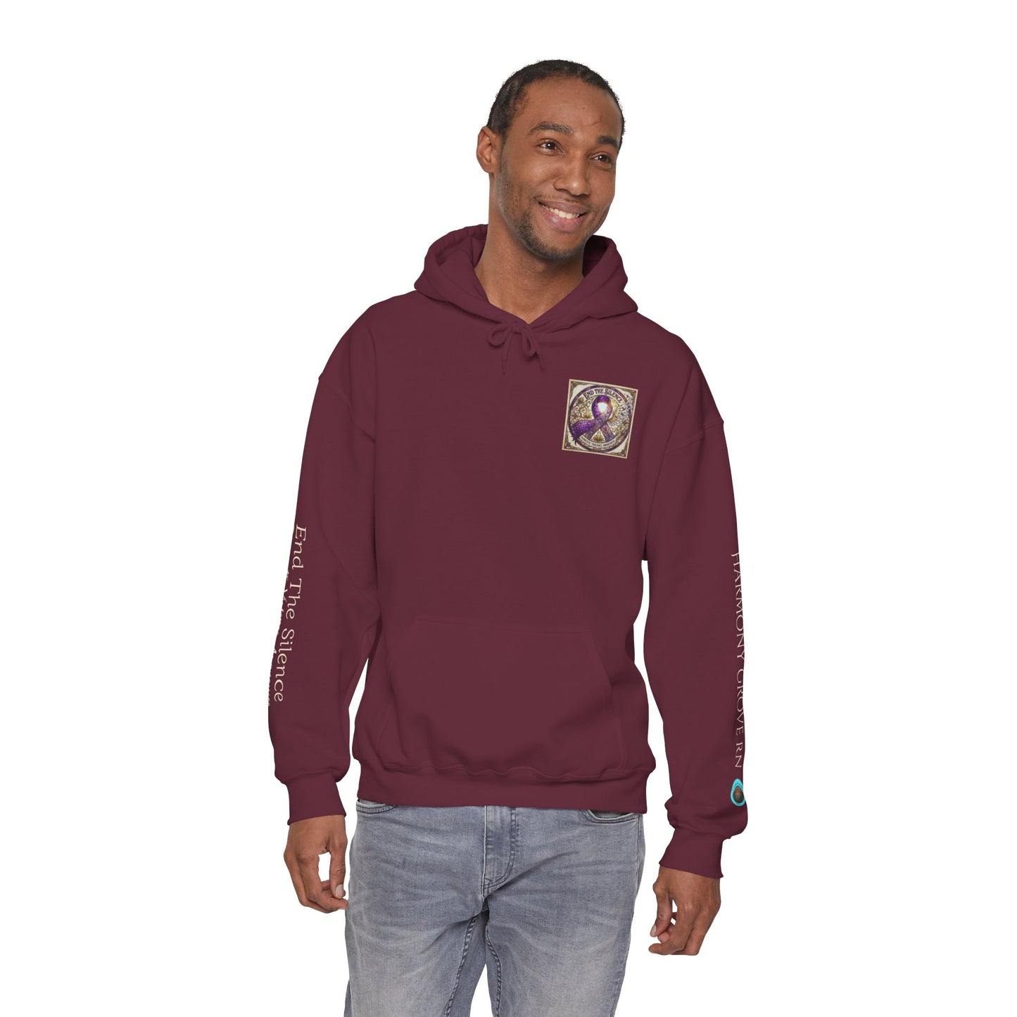 Pullover Hoodie: "End The Silence" Domestic Violence Awareness