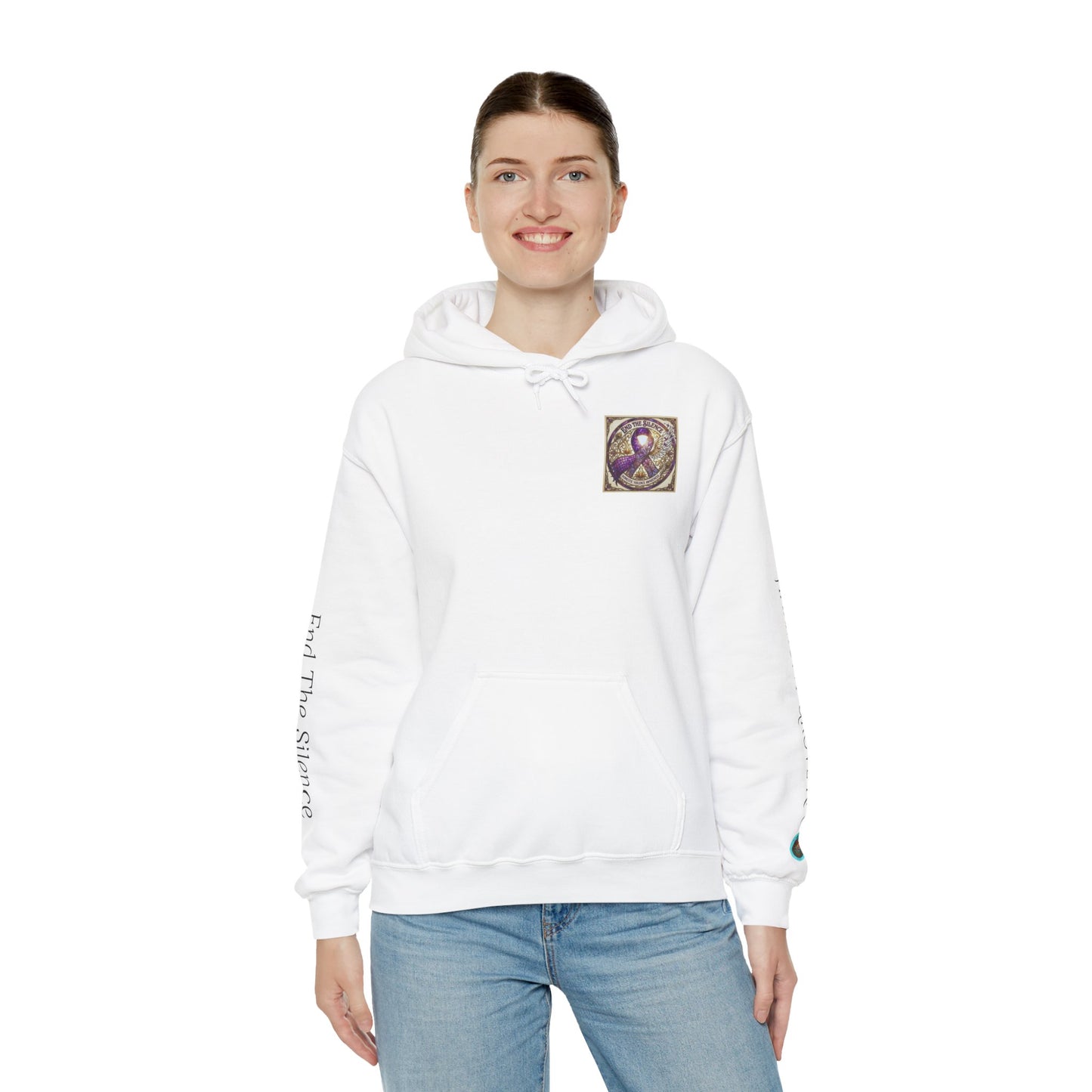 Pullover Hoodie: "End The Silence" Domestic Violence Awareness