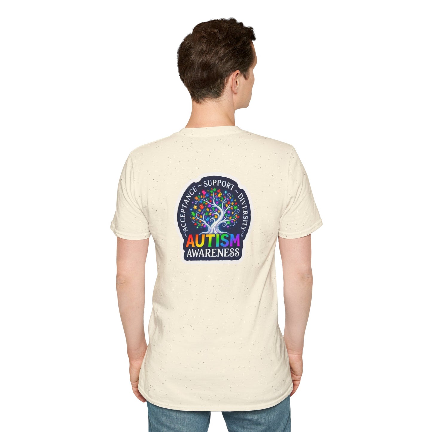 T-Shirt: "Autism Awareness" Rainbow Tree