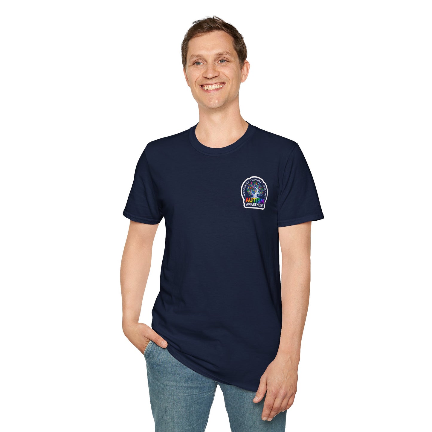 T-Shirt: "Autism Awareness" Rainbow Tree