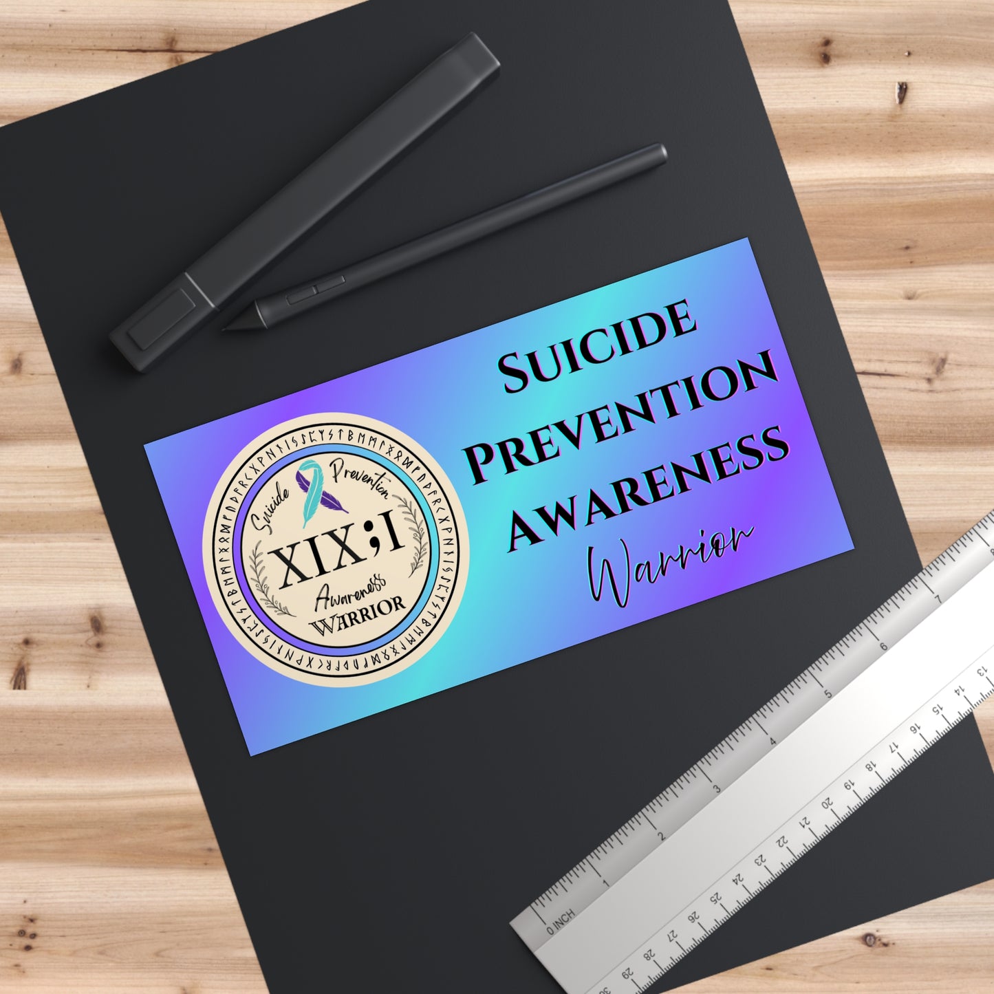 Suicide Prevention Awareness Warrior Bumper Sticker