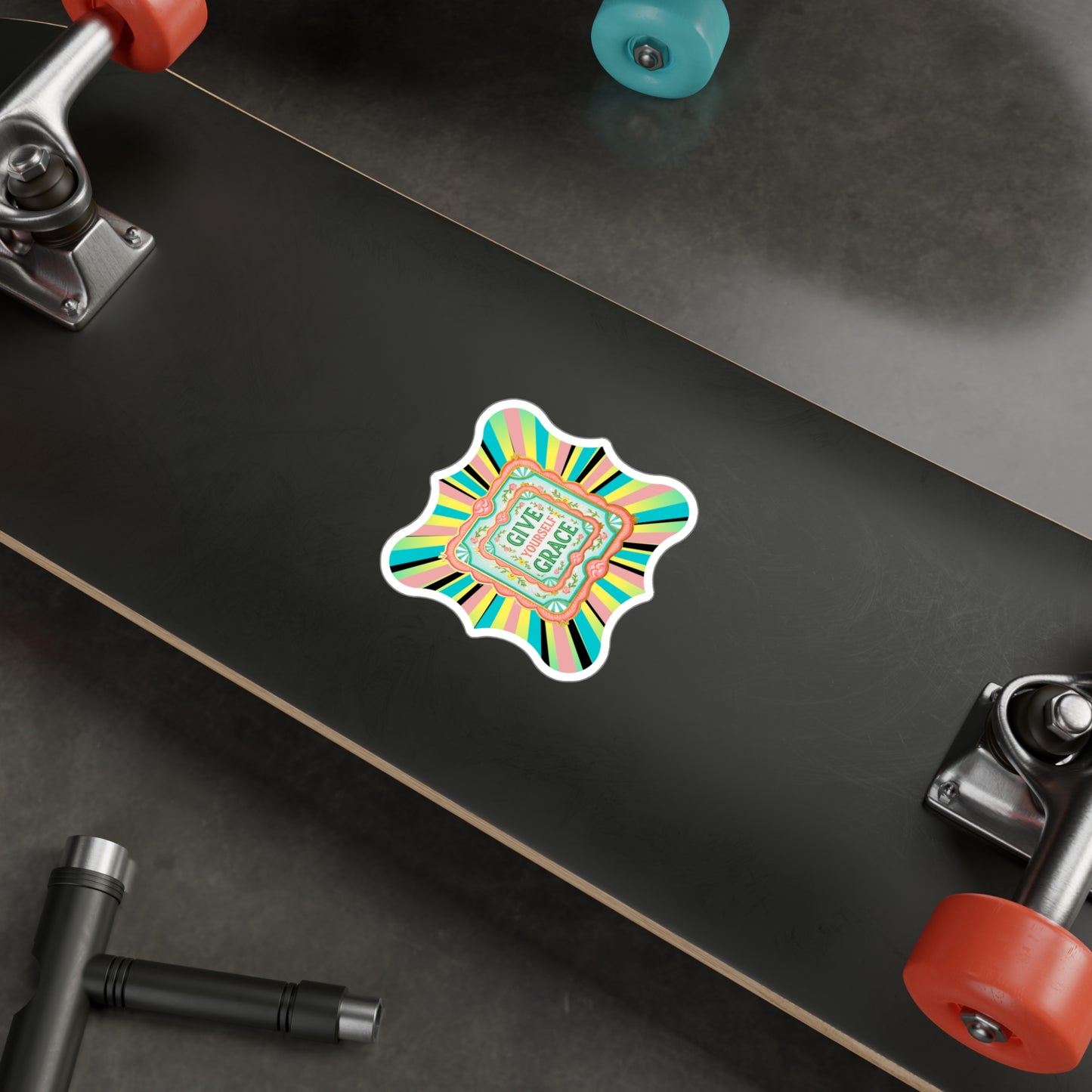 All-Weather Vinyl Decal: "Give Yourself Grace"