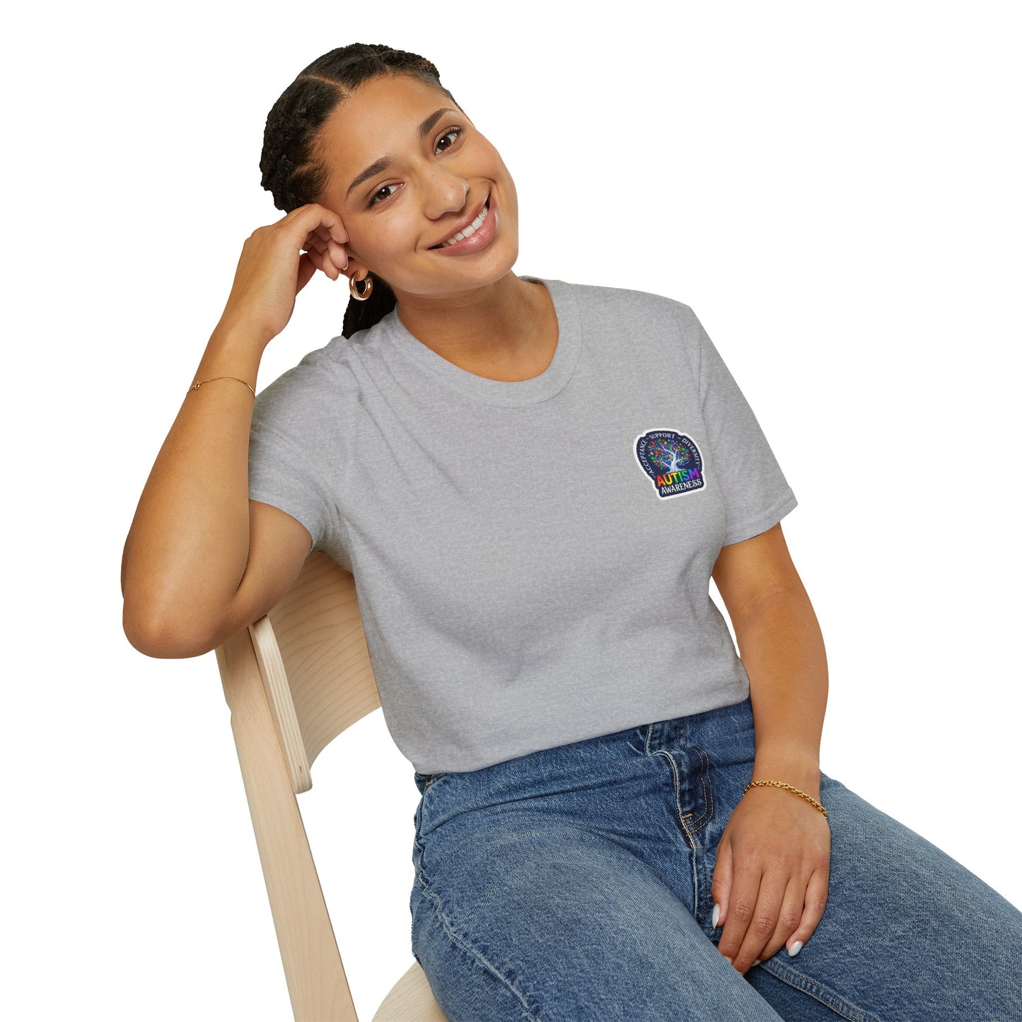 T-Shirt: "Autism Awareness" Rainbow Tree