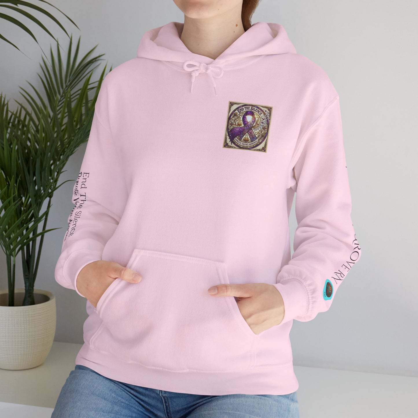 Pullover Hoodie: "End The Silence" Domestic Violence Awareness