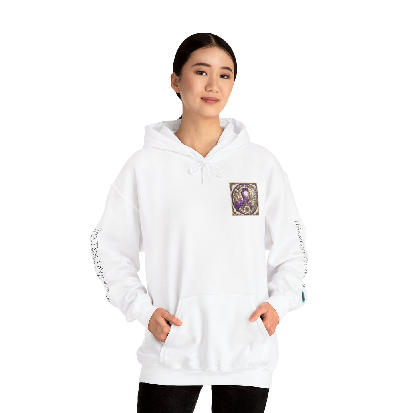Pullover Hoodie: "End The Silence" Domestic Violence Awareness