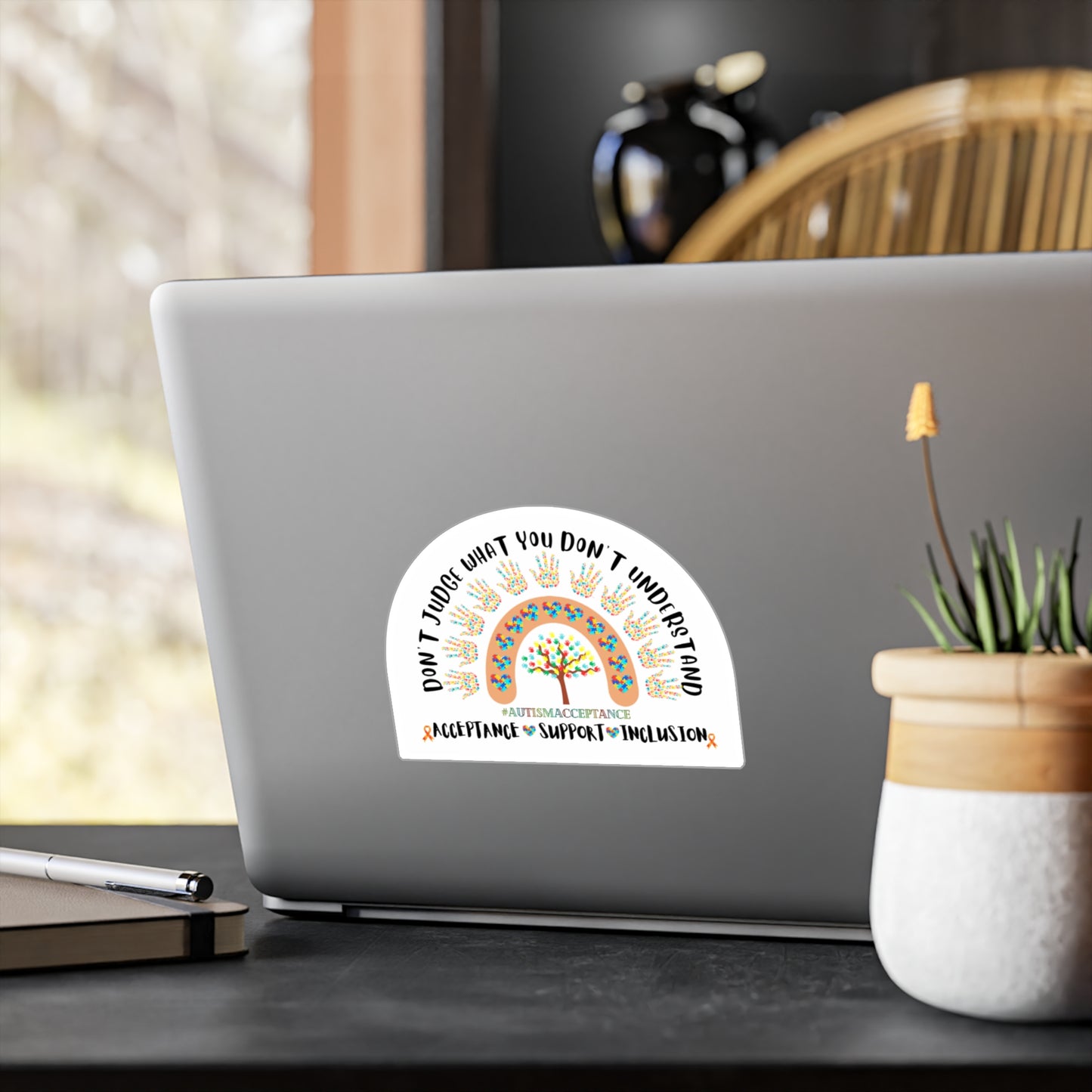 All-Weather Vinyl Decal: "Don't Judge What You Don't Understand" Autism Acceptance