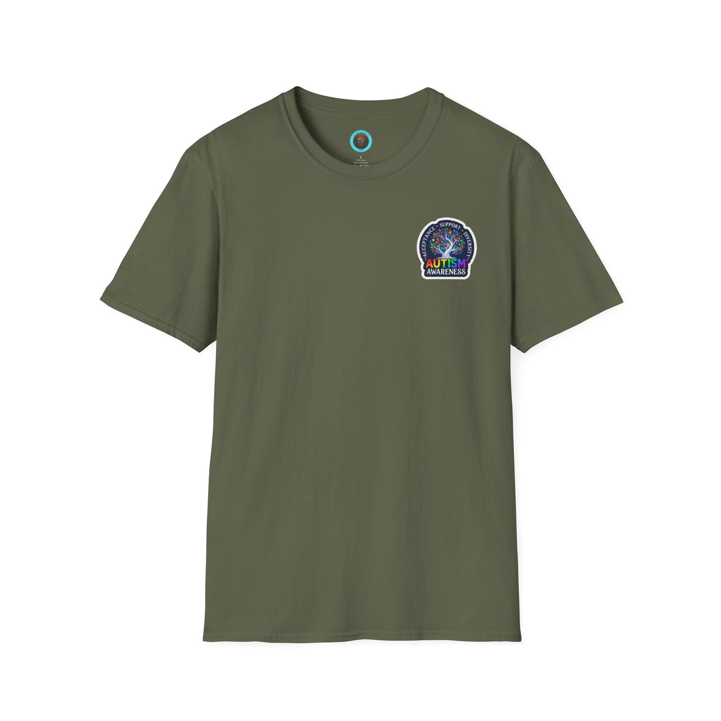 T-Shirt: "Autism Awareness" Rainbow Tree