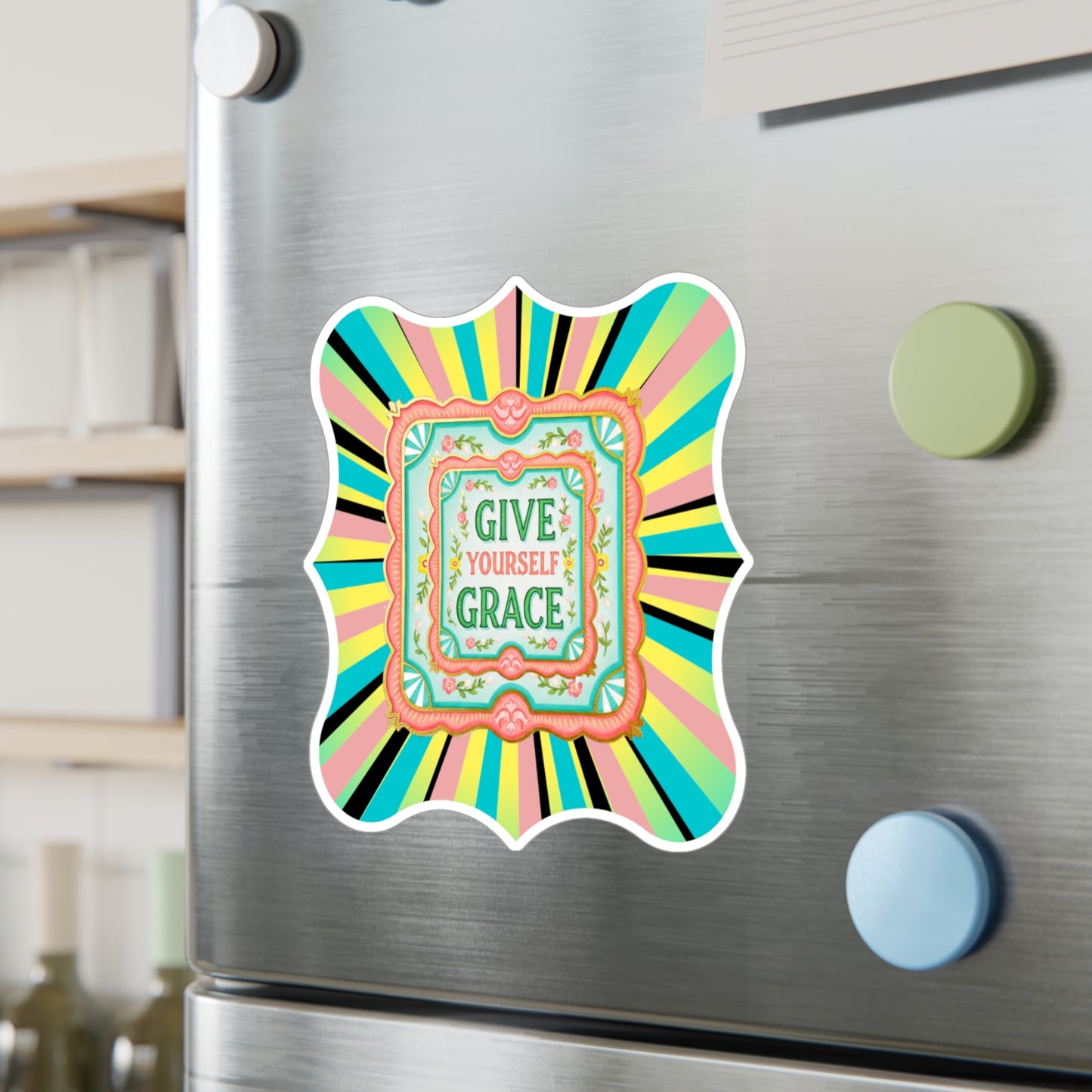 All-Weather Vinyl Decal: "Give Yourself Grace"