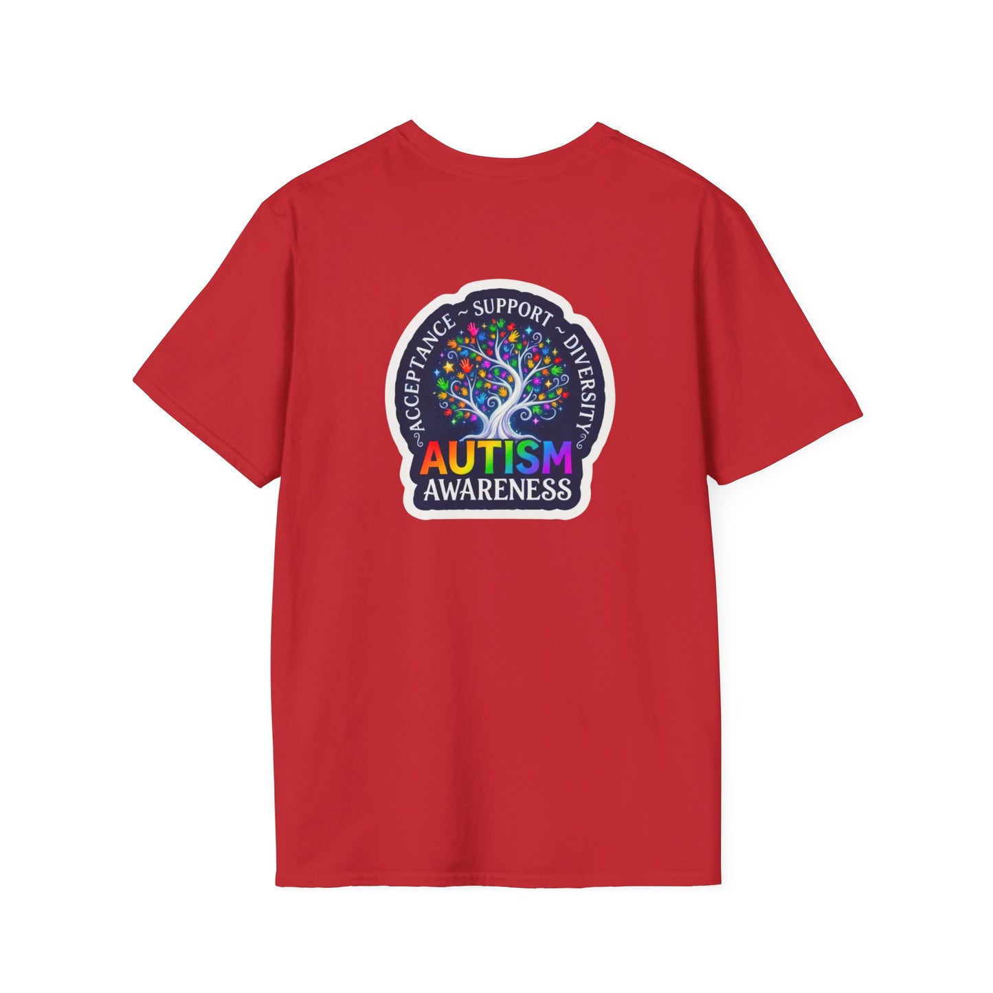 T-Shirt: "Autism Awareness" Rainbow Tree