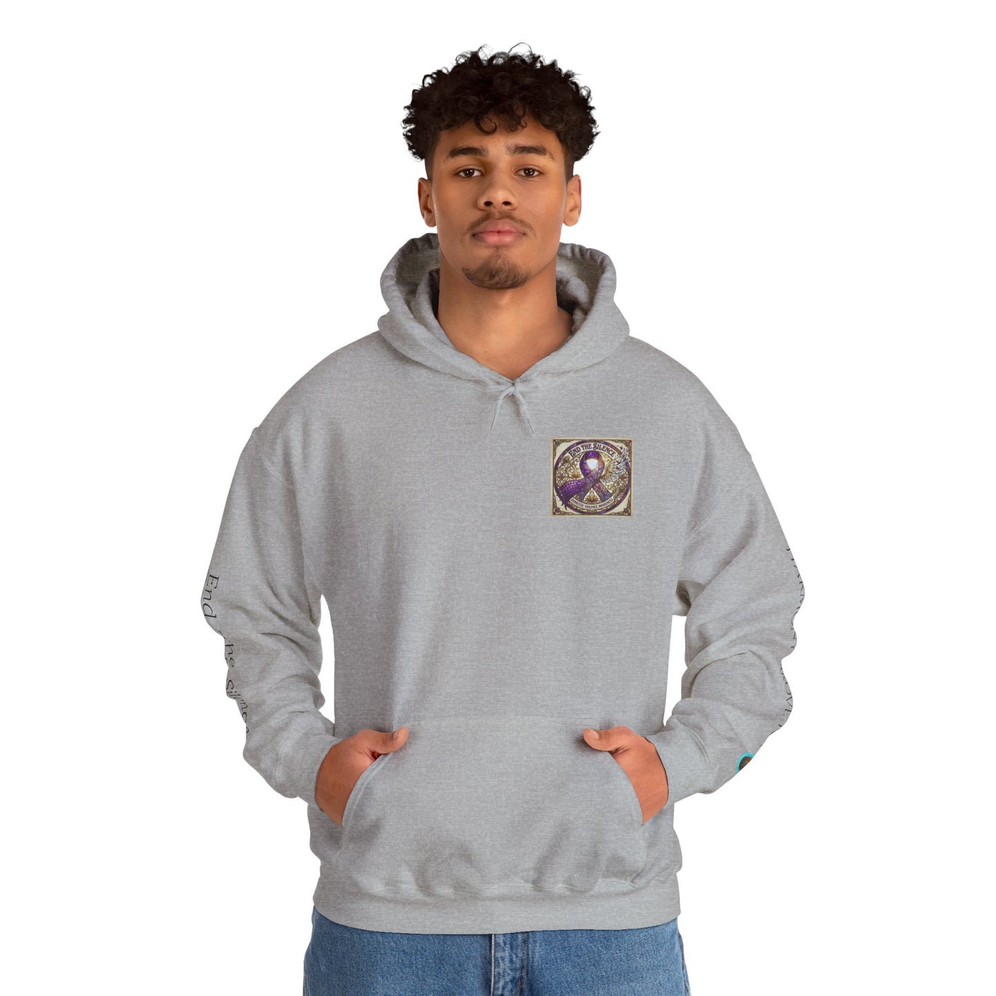 Pullover Hoodie: "End The Silence" Domestic Violence Awareness