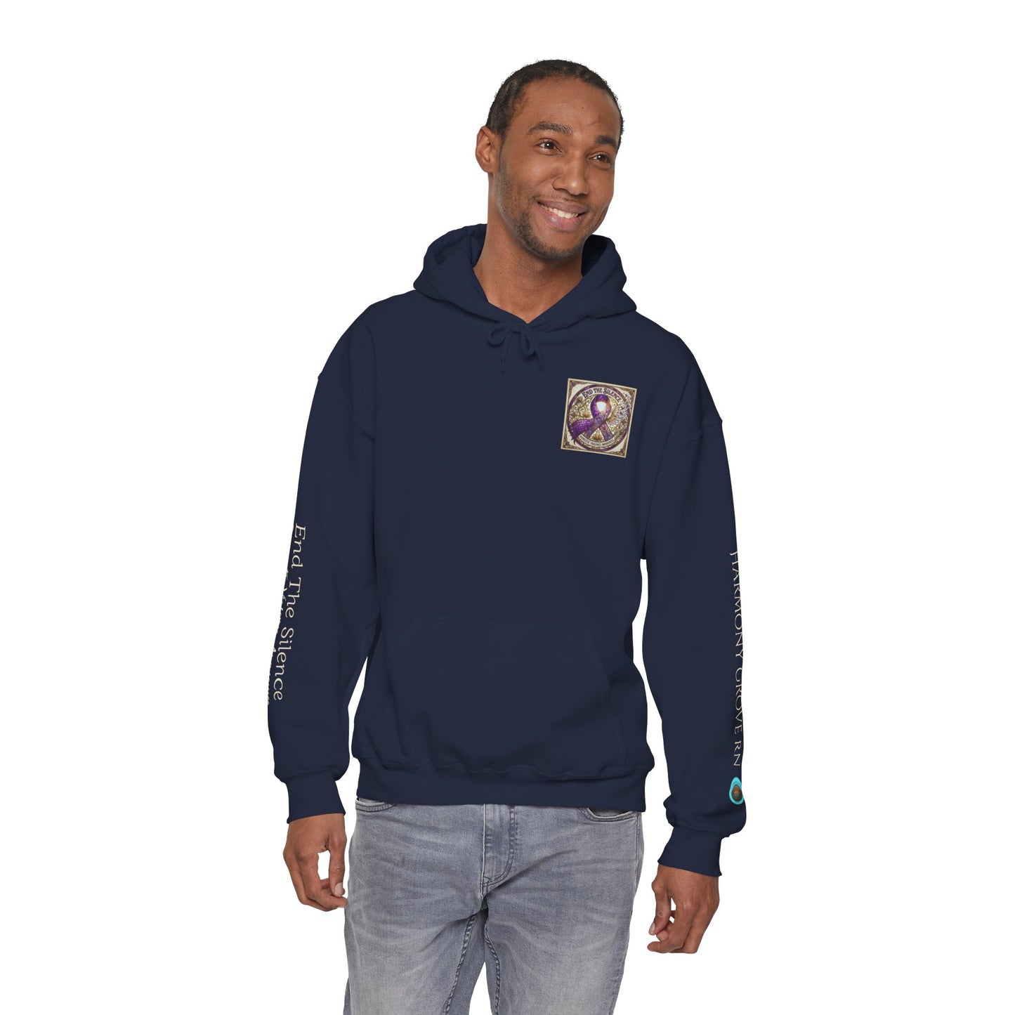Pullover Hoodie: "End The Silence" Domestic Violence Awareness