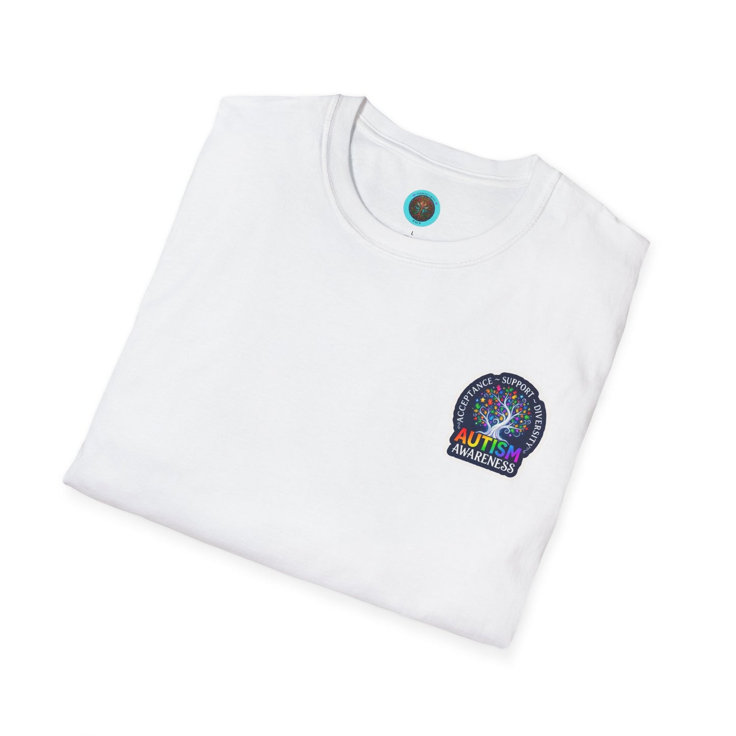 T-Shirt: "Autism Awareness" Rainbow Tree
