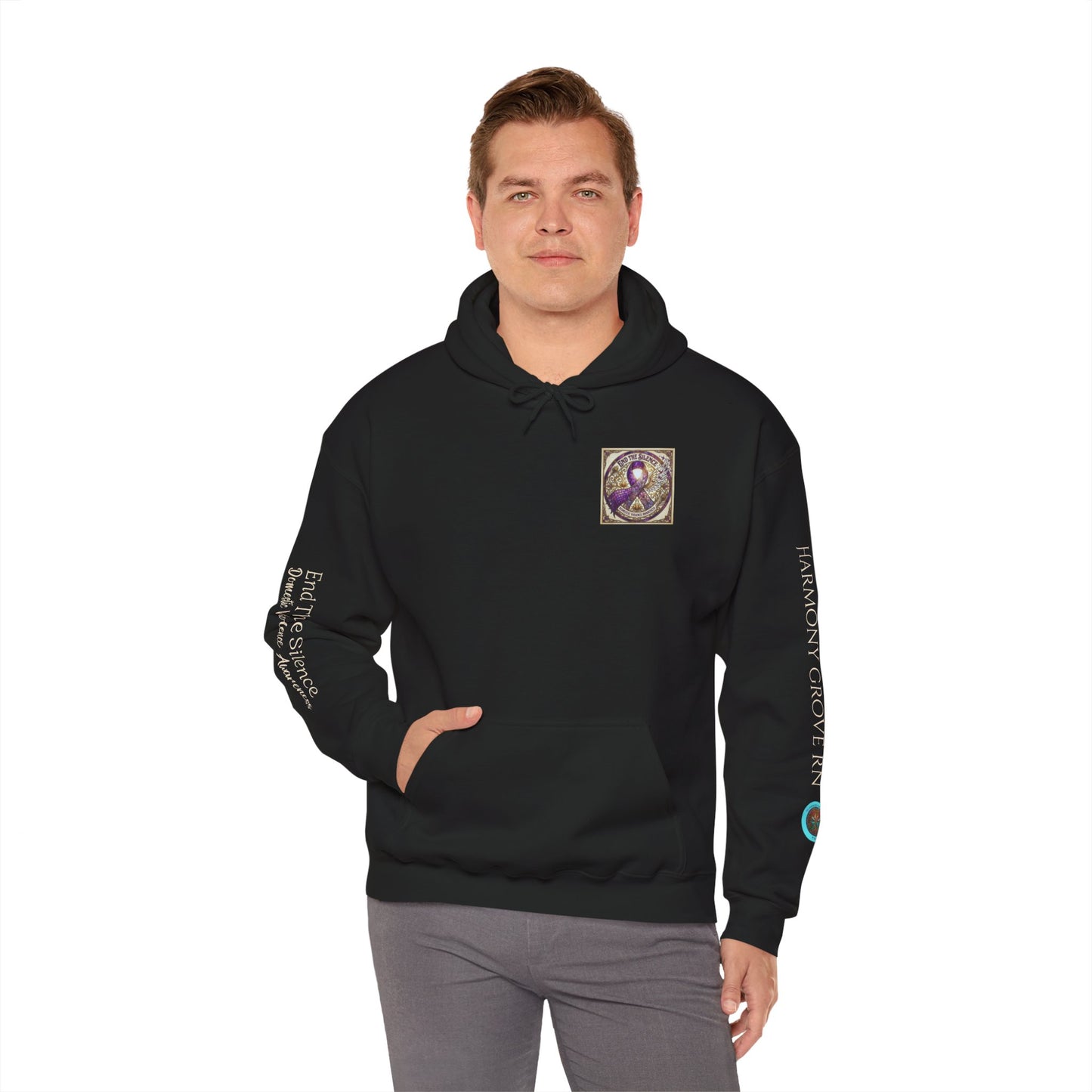 Pullover Hoodie: "End The Silence" Domestic Violence Awareness