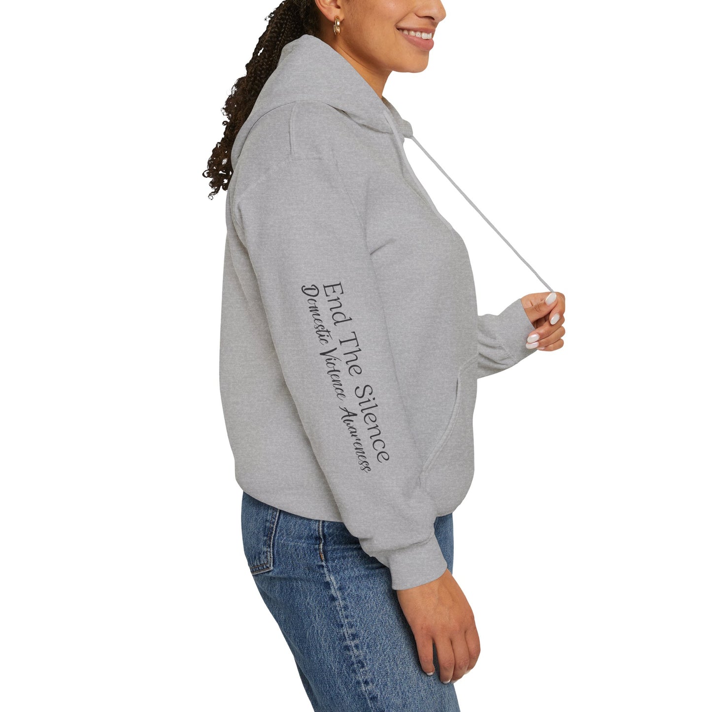 Pullover Hoodie: "End The Silence" Domestic Violence Awareness