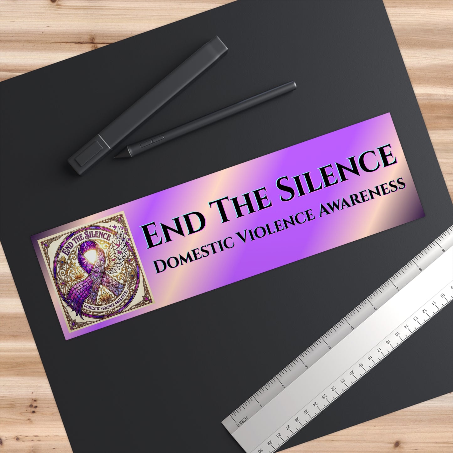 End The Silence: Domestic Violence Awareness Bumper Sticker