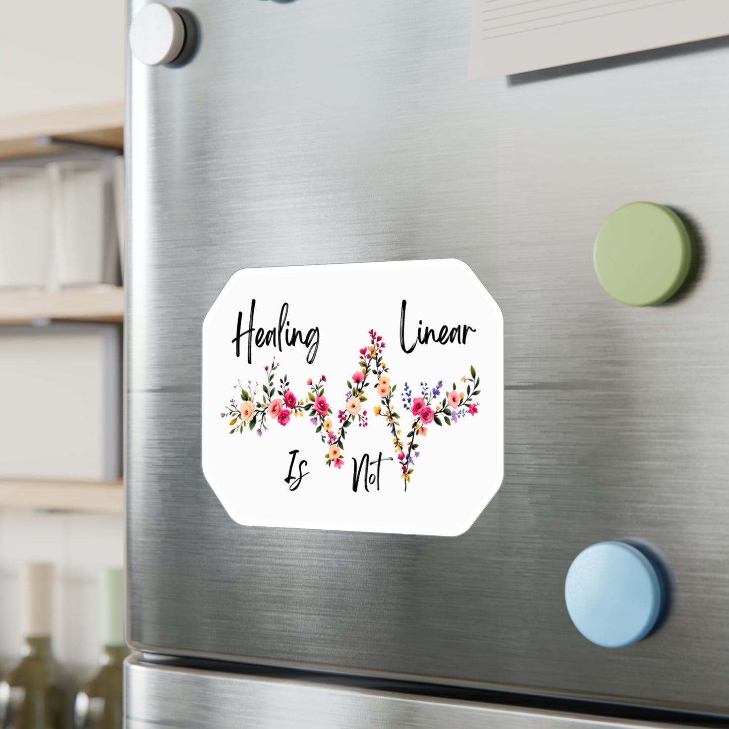 All-Weather Vinyl Decal: Healing Is Not Linear Floral