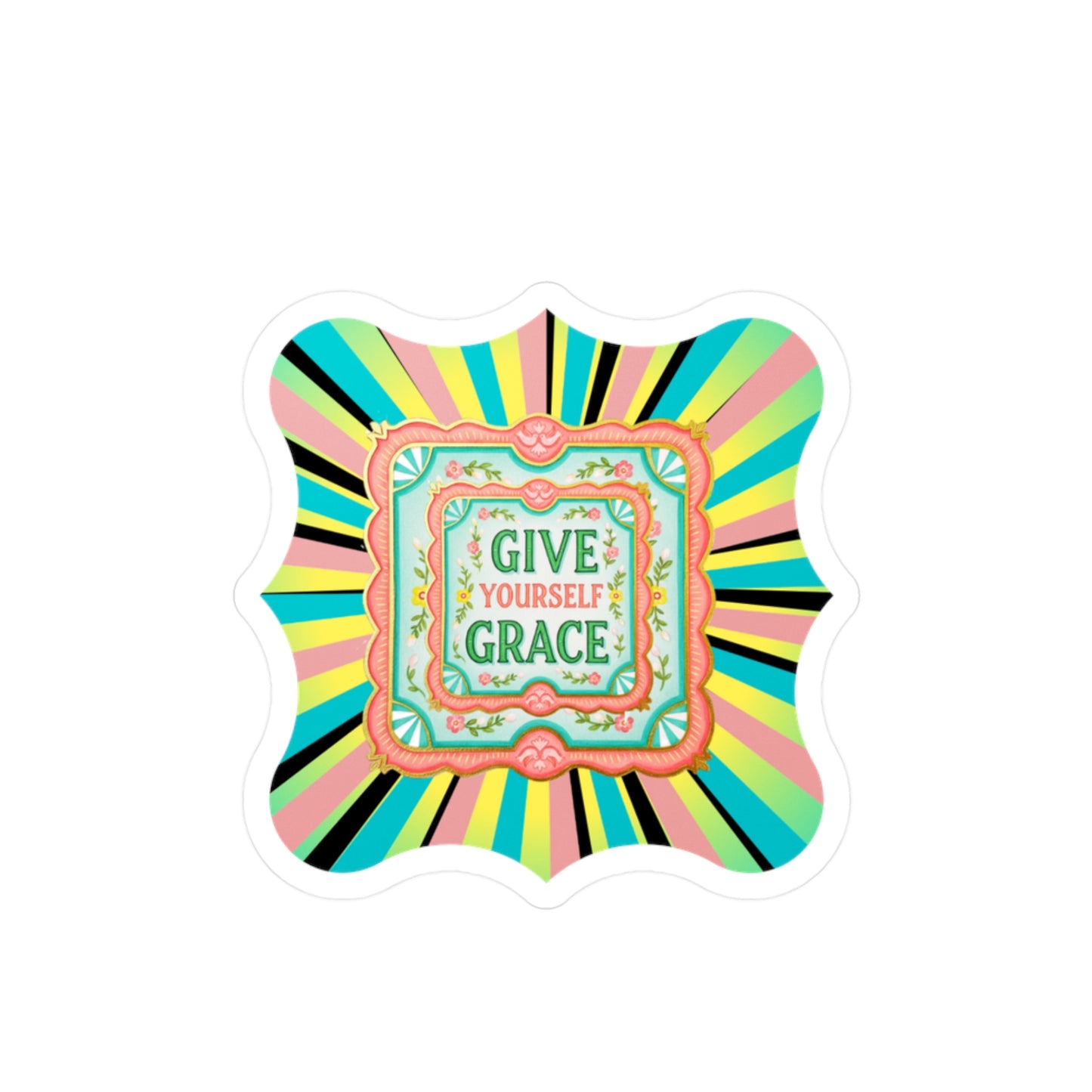 All-Weather Vinyl Decal: "Give Yourself Grace"