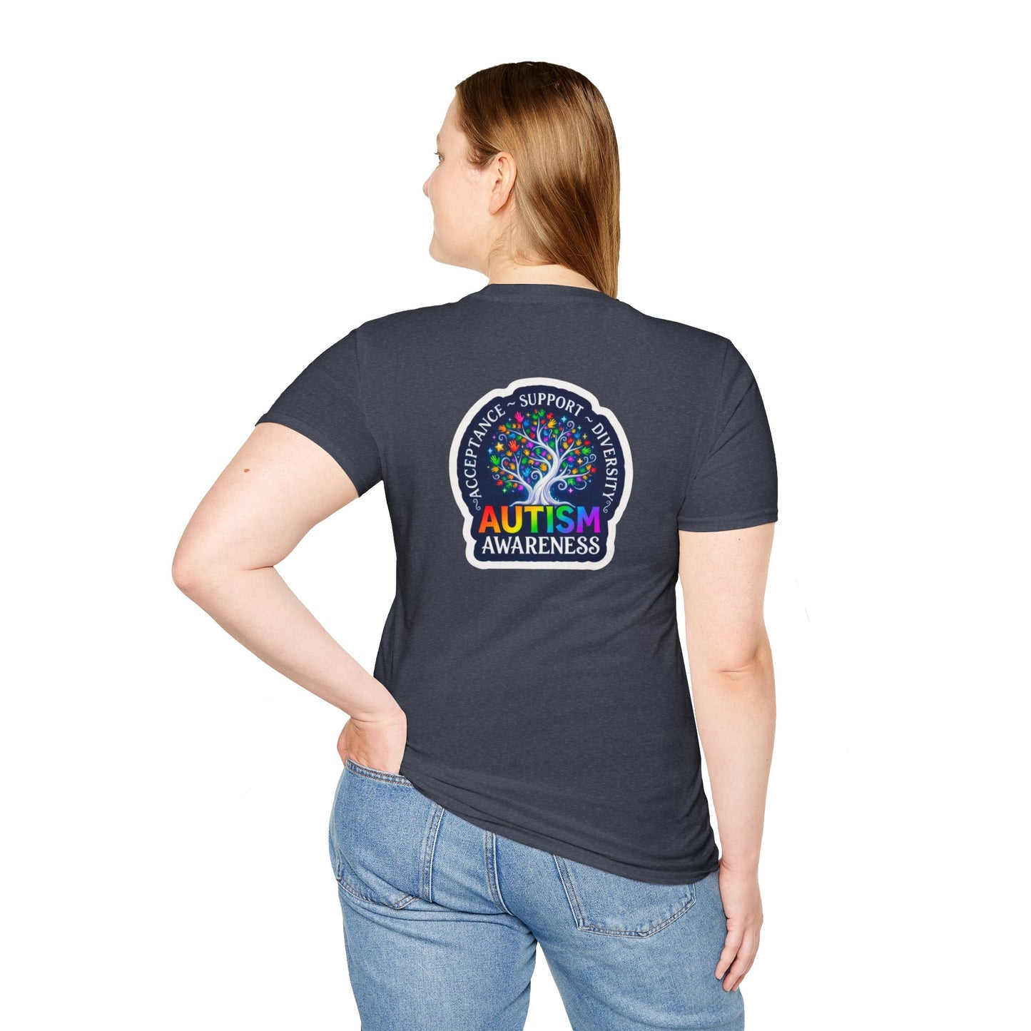 T-Shirt: "Autism Awareness" Rainbow Tree