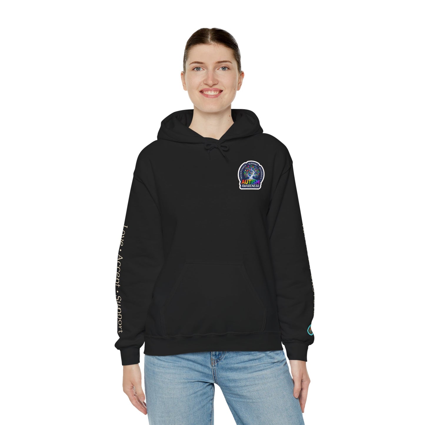 Pullover Hoodie: "Autism Awareness" Colorful Tree Compassion Design