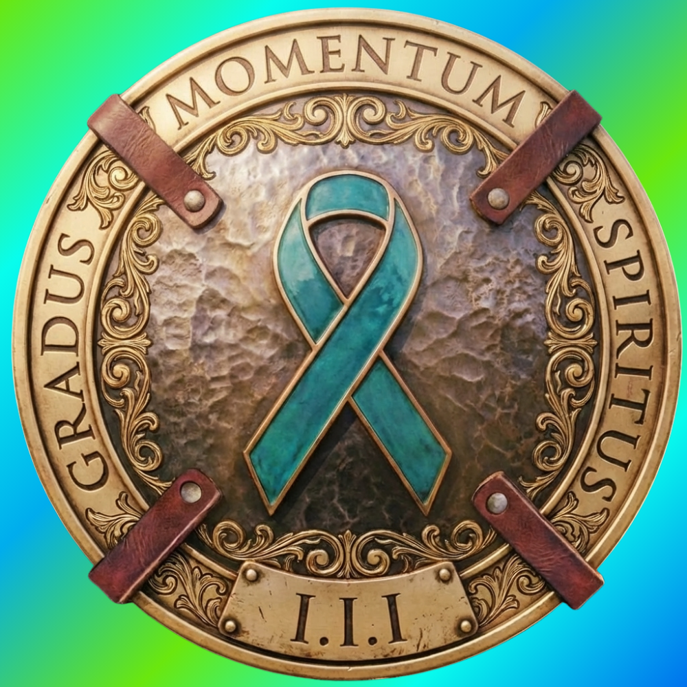 "1 Momentum (Moment), 1 Spiritus (Breath), 1 Gradus (Step)" PTSD Awareness Support Campaign